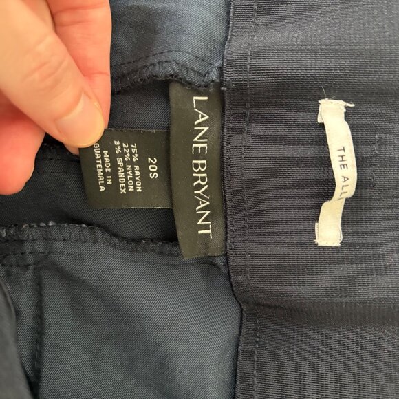 Lane Bryant Bootcut The Allie Signature Fit Navy Stretch Trouser Slack 20S - Picture 5 of 7